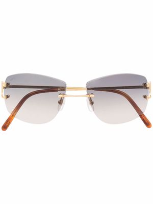 Cartier Eyewear C-decor square-frame sunglasses - Gold