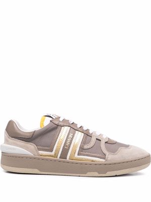 LANVIN logo-patch lace-up sneakers - Grey