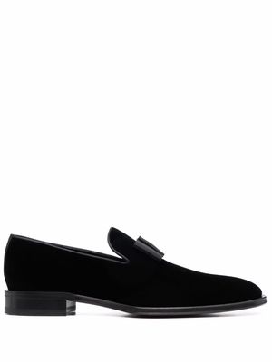 Dsquared2 Ubaldo bom-embellished velvet loafers - Black