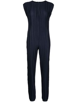 Armani Exchange pleated sleeveless jumpsuit - Blue