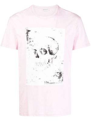 Alexander McQueen skull-print cotton T-shirt - Pink