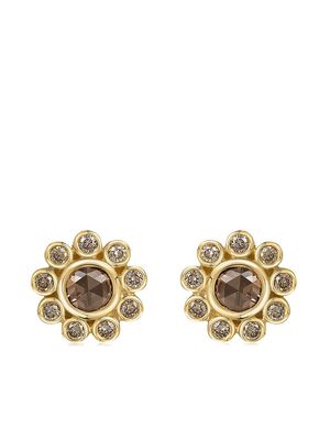 FLORA BHATTACHARY 14kt recycled yellow gold Aditi diamond stud earrings