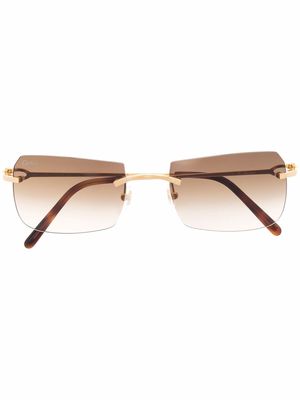 Cartier Eyewear C Décor square-frame sunglasses - Gold