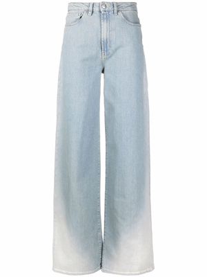 3x1 wide-leg ombre jeans - Blue