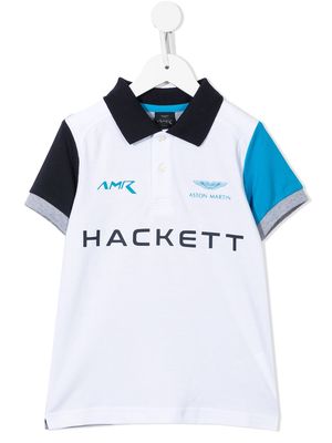 Hackett Kids logo-print polo shirt - White