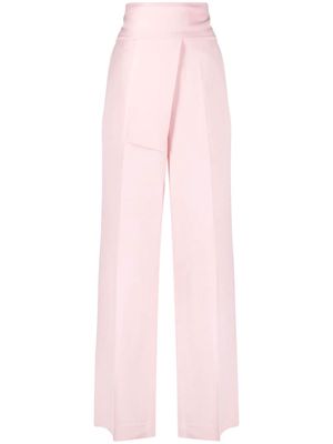 LANVIN high-waisted straight-leg trousers - Pink