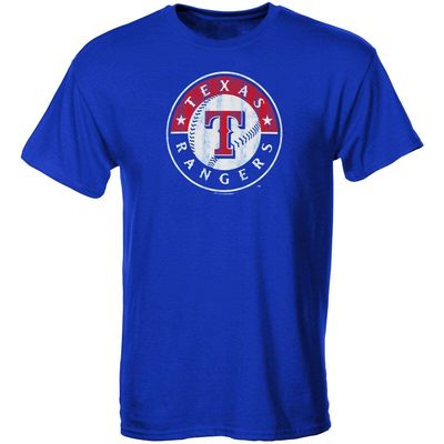SOFT AS A GRAPE Texas Rangers Youth Distressed Logo T-Shirt - Royal Blue