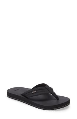 Sanuk Ziggy Water Friendly Flip Flop in Black