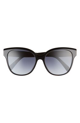 CELINE 58mm Gradient Cat Eye Sunglasses in Shiny Black /Gradient Blue