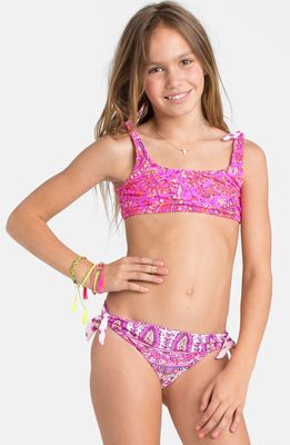 Billabong 'Penny Paisley' Two-Piece Swimsuit in Pretty Pink