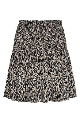 AWARE by VERO MODA Sienna Shirred High Waist Recycled Polyester Skirt in Travertine Aop
