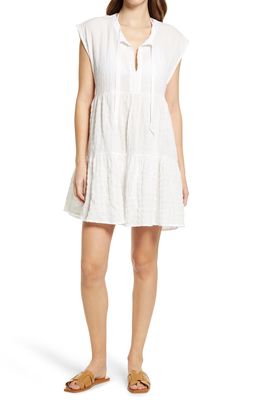 Robin Piccone Fiona Flouncy Cover-Up Dress in White