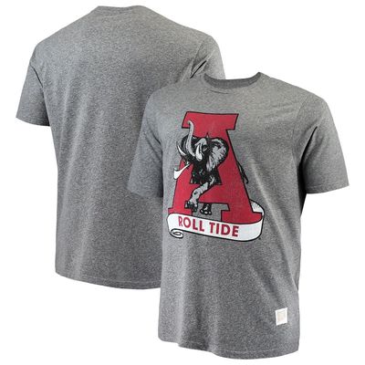 Men's Original Retro Brand Gray Alabama Crimson Tide Big & Tall Tri-Blend T-Shirt