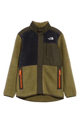 The North Face Kids' Forrest Mixed Media Jacket in Burnt Olive Green