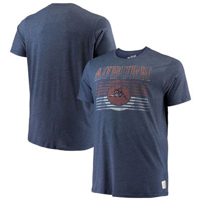 Men's Original Retro Brand Heathered Navy Auburn Tigers Big & Tall Mock Twist T-Shirt in Heather Navy