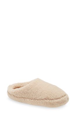 Madewell Faux Shearling Scuff Slippers in Linen
