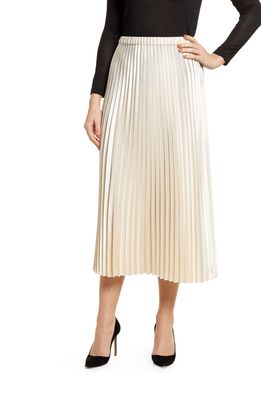 Anne Klein Pleated Midi Skirt in Anne White