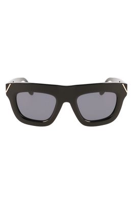 Victoria Beckham 51mm Sculptural Square Sunglasses in Black