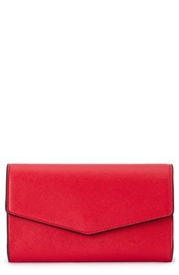 Olga Berg Nic Faux Leather Clutch in Red