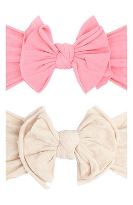 Baby Bling Assorted 2-Pack Shab Bow Headbands in Zinnia