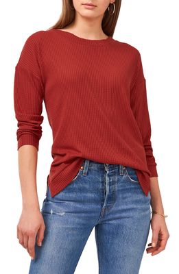 1.STATE Back Twist Knit Top in Amber Rust