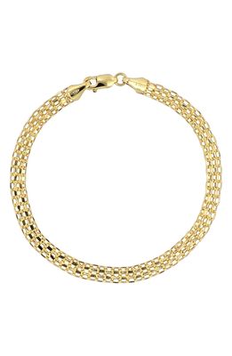 Bony Levy 14K Gold Triple Row Flat Chain Link Bracelet in 14K Yellow Gold