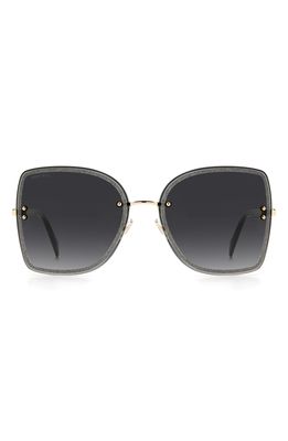 Jimmy Choo Letis 62mm Gradient Oversize Square Sunglasses in Black Gold /Grey Shaded