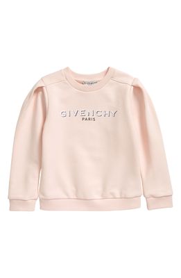 GIVENCHY KIDS ' Shadow Logo Sweatshirt in 45S Pink Pale