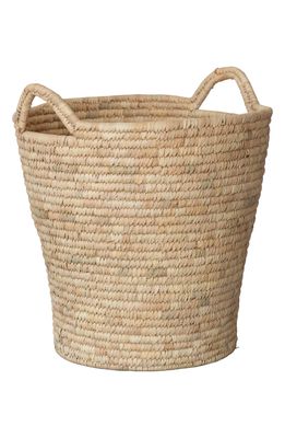 Will & Atlas Round Palm Laundry Basket in Natural