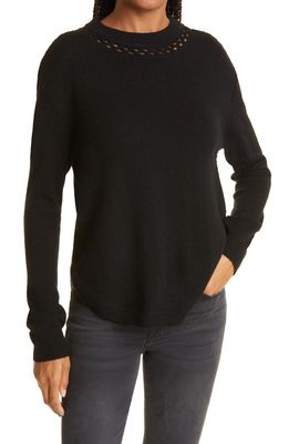 KOBI HALPERIN Women's Merino Wool & Cashmere Sweater in Black