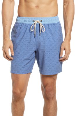 Fair Harbor The Bayberry Swim Trunks in Blue Waves