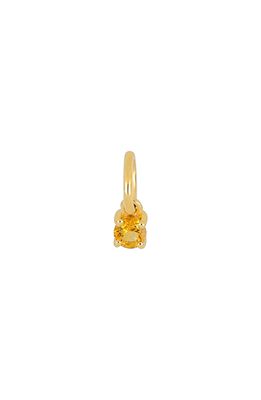 EF Collection Birthstone Charm in Yellow Gold/Citrine