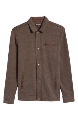 Johnston & Murphy Men's Snap-Up Shirt Jacket in Brown