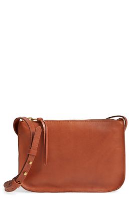 Madewell The Simple Leather Crossbody Bag in English Saddle
