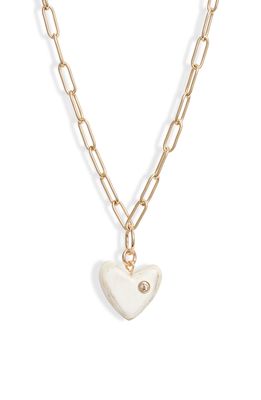 Akola Vida Heart Pendant Necklace in Carmel
