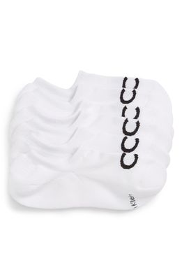 Calvin Klein 3-Pack Micro Cushion No-Show Socks in White