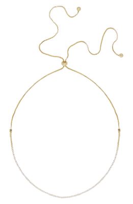 Ettika Crystal & Box Chain Choker Necklace in Gold