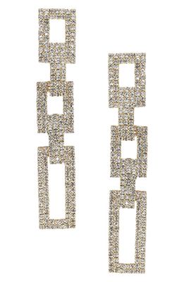 Ettika Rectangular Link Drop Earrings in Gold