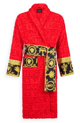 Versace Barocco Terry Robe in Red