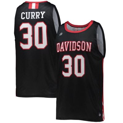 Men's Under Armour #30 Black Davidson Wildcats Throwback College Replica Basketball Jersey
