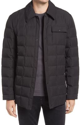 Cole Haan Box Quilted Shirt Jacket in Black