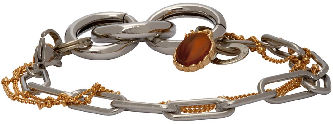 Bless Silver & Gold Multi Chain Bracelet