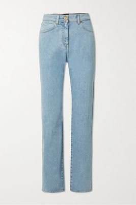 Versace - High-rise Straight-leg Jeans - Blue