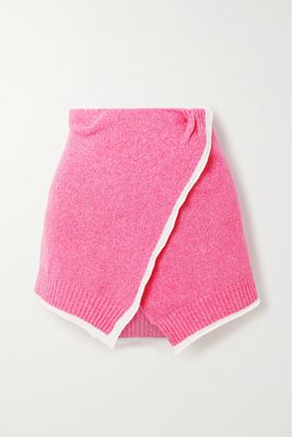 Jacquemus - Bagnu Cotton-blend Terry Wrap Mini Skirt - Pink