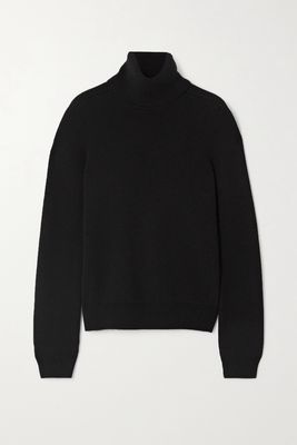 SAINT LAURENT - Ribbed Cashmere Turtleneck Sweater - Black