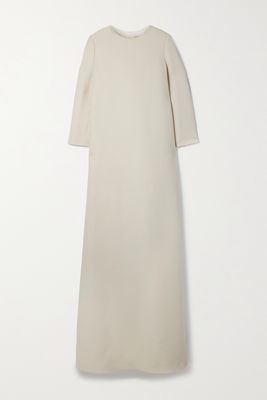 The Row - Stefos Wool And Silk-blend Crepe Gown - Ivory