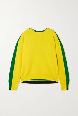 Zankov - Lucien Color-block Merino Wool Sweater - Yellow