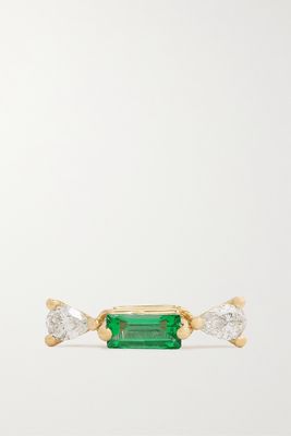 Delfina Delettrez - 18-karat Gold, Diamond And Emerald Single Earring - one size