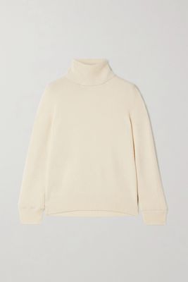 SAINT LAURENT - Ribbed Cashmere Turtleneck Sweater - Cream
