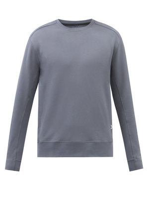 On - Crew-neck Cotton-terry Sweatshirt - Mens - Blue